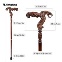 Bastón De Madera Marrón Serpiente Cobrera Moda Decorativo Para Fiesta De Disfraz Y Halloween Bastón De Caminar Cruzado De 93cm Con Punta De Goma - details 2