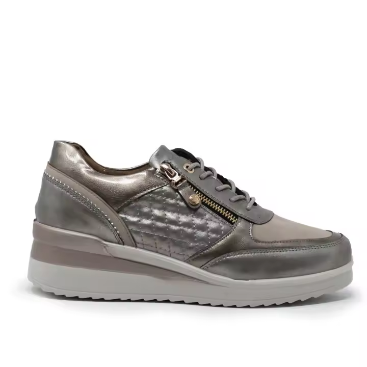 Sneakers mujer MY SOFT 24M573 CASUAL SPORT GOMAS Y CREMALLERA TAUPE 33790 24I - 1