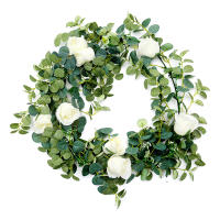 Vine Artificial De Eucalipto 180 Cm Flores De Rosa Gypsophila Para Decoración De Bodas Fiestas Navidad Guirnalda De Mesa - details 4