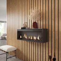 Skraut Home - Chimenea eléctrica LED XXL - Sin Calor - 107x38x25cm - Salón - Comedor - Estilo Moderno - details 0