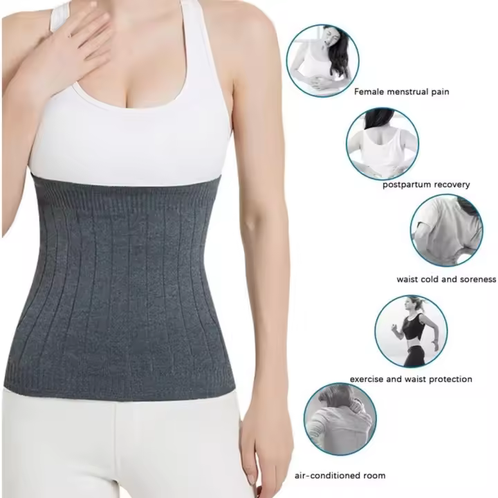 Calentador de riñones de cachemir de Invierno, calentador de espalda de Doble Capa, calentador abdominal, soporte elástico para Belt, calentador de Faja XL - 1