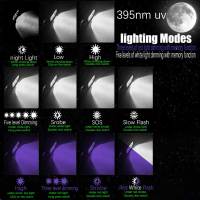Linterna Frontal UV LED Mini De Alta Potencia 395nm Luz Blanca Y Morada Tipo-C 18650 Torcha Frontal Multifuncional Impermeable Para Camping Pesca Caza - details 5