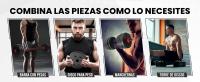Juego de Mancuernas Ajustables 4 en 1 con Barra Recta de Conexión, Discos