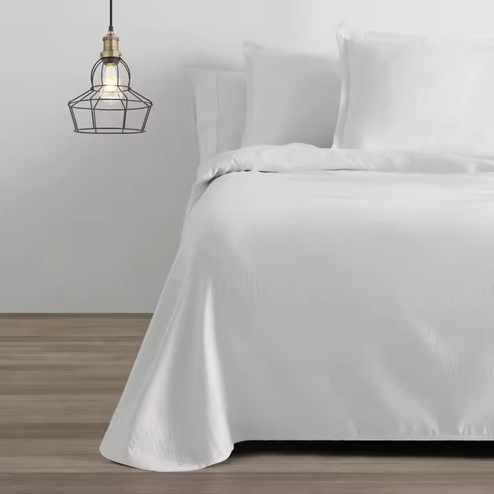 Colcha/Cubrecama de algodón reciclado Rice color Blanco para cama de 105 cm. Incluye dos fundas de cojín - Fijalo - 1