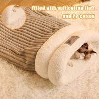 Bolsa De Dormir Para Gato Confort Semi-Abierta Escondite Para Mascotas Cueva De Abrazo Tres Capas Silla Caliente Para Camping - details 7