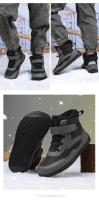 Botas De Invierno Para Niños Y Niñas Con Lining De Peluche Impermeables Y De Talla Ancha Para Actividades Al Aire Libre Resistentes Al Frío Con Cierre De Correas Y Punta Redonda - details 24