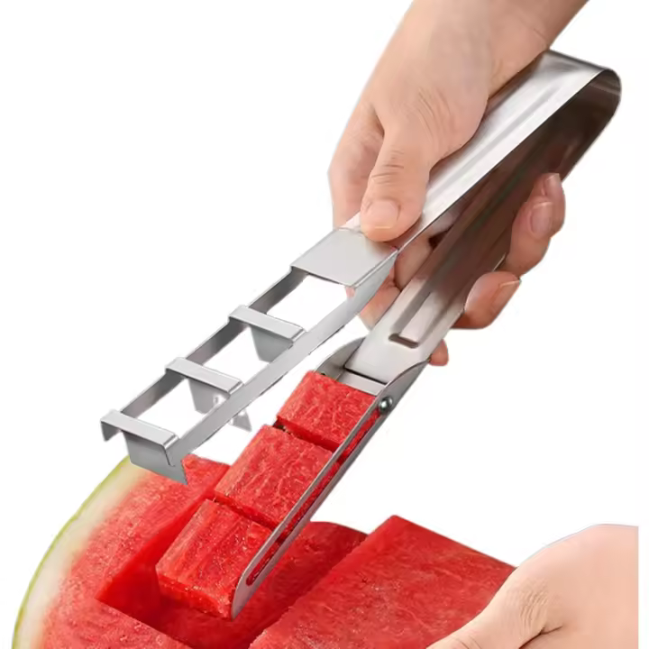 Cortador De Sandía | Cortador De Melón Acero Inoxidable,Utensilio Antideslizante Para Ensaladas Fiestas Preparación Comidas Cocina Meriendas - 1