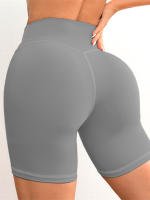 Shorts De Yoga Para Mujer Con Cintura Cruzada V 3.5 Shorts De Entrenamiento Fitness Deportivos Sin Bolsillos Regular Nylon Spandex - details 23
