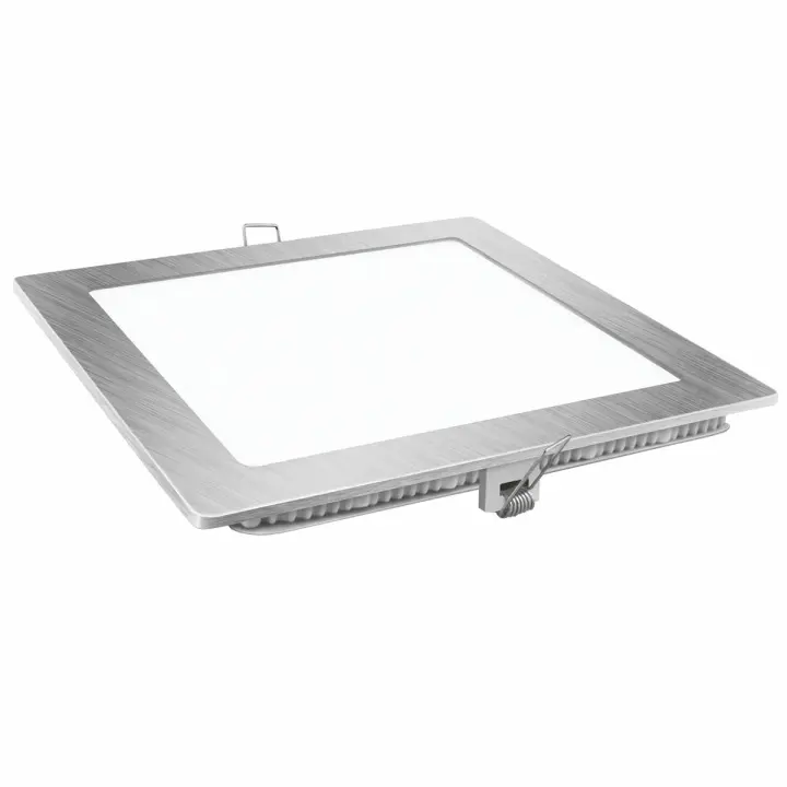 DOWNLIGHT LED QUADRADO PRATA MATEL 18W QUENTE - 1