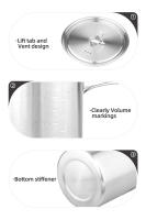 Tiartisan Tetera De Acero Inoxidable 750ml Plegable Portátil Para Camping Y Picnics Con Manoleta Herramienta De Cocina Al Aire Libre - details 5