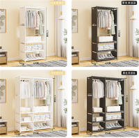 Perchero de pie y Zapatero Pared para Ropa Abrigos Estantería ropa estante MODA zapato armario empotrado organizador Vestíbulo CON TELA - details 4