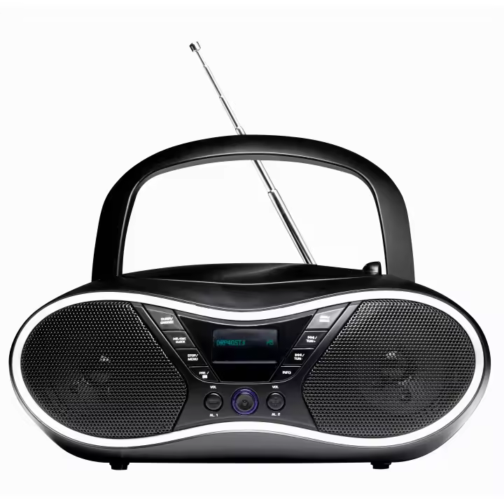 Denver Electronics DENVER TDA-60BLACK DAB+ Boombox con Radio DAB+/FM Reproductor de CD/MP3 USB Entrada AUX y Función de Reloj - 1