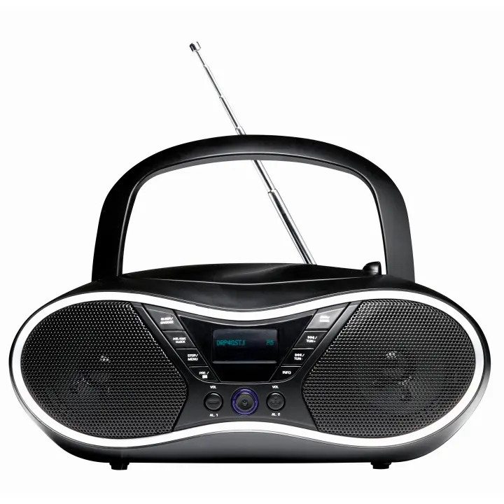 Denver Electronics DENVER TDA-60BLACK DAB+ Boombox con Radio DAB+/FM Reproductor de CD/MP3 USB Entrada AUX y Función de Reloj - 1