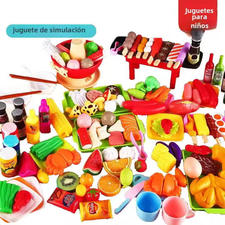 Juego De Cocina Para Niñas Con Alimentos Y Verduras Simulación Barbecue Set Educativo Para Casa De Juguete Interactivo Para Niños Y Niñas De 3 a 12 Años - 1