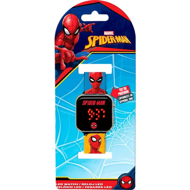 Reloj Led Spiderman Formato 12h (Kids Euroswan SPD4903) - 1