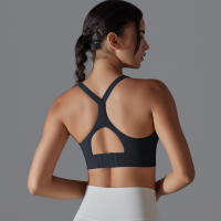 Sujetador deportivo con espalda descubierta para mujer, ropa interior de entrenamiento con hebilla ajustable para correr, Fitness, gimnasio, Bralette acolchado, ropa deportiva - details 1