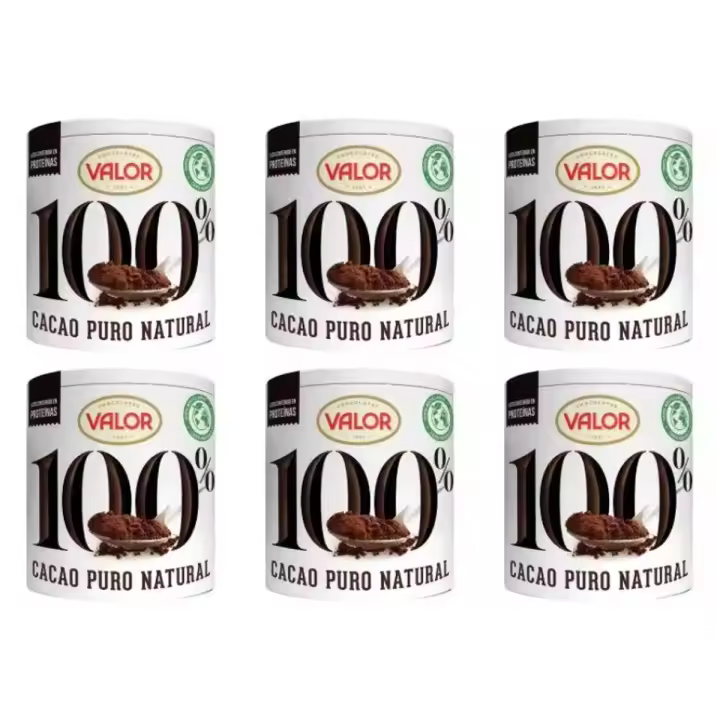 6UD Cacao Puro Natural VALOR 100% 250g - 6 unidades - 1
