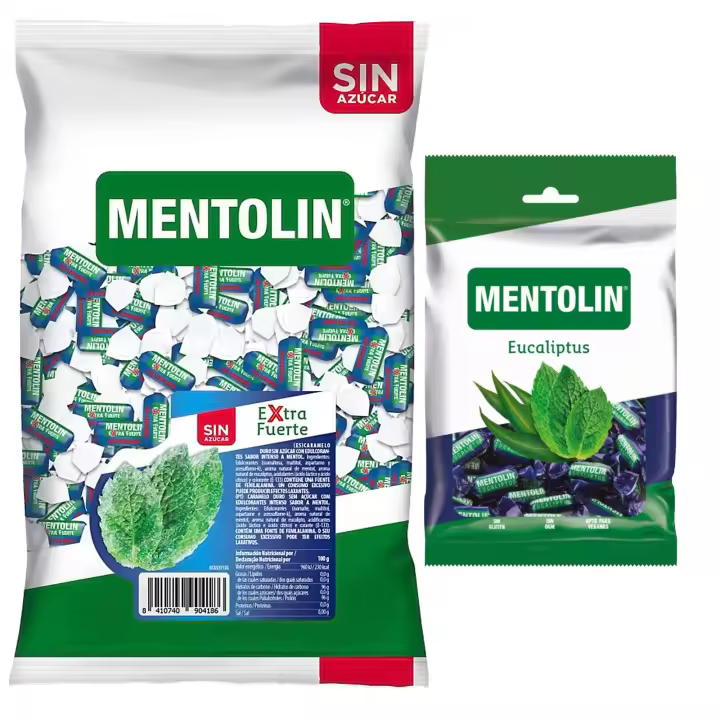 Mentolín caramelos garganta extra fuerte s/a bolsa 1kg y de regalo eucaliptus 150g - 1