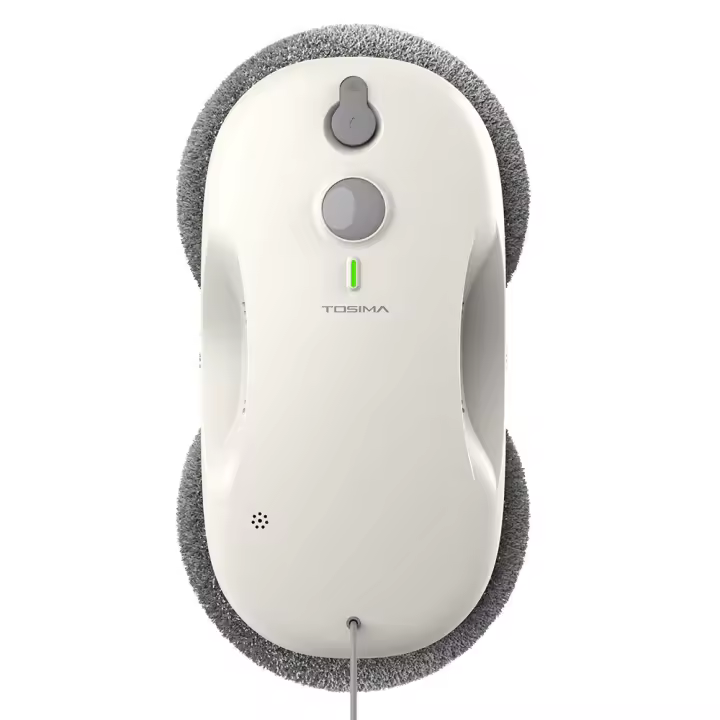 Robot de limpieza de ventanas TOSIMA W3, succión máxima de 3800Pa, pulverización automática bidireccional, tanque de agua de 80 ml, planificación de ruta inteligente, batería de respaldo de 30 minutos, anti-caídas, con 12 trapeadores - Blanco - 1