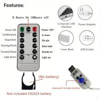 Cadena De Luces De Hilo De Cobre Con 600/300/200 LED Para Cortina USB Con Control Remoto Decoración Para Fiesta Boda Navidad 3*1-6*3M - details 6