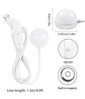 Luz Nocturna USB Portátil 3W 5W LED Con Imán Y Cable De 1.5m Para Lectura En Dormitorio Y Habitación Para Niños Con Interruptor - details 0