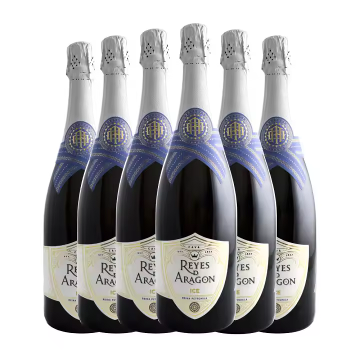 Cava Reyes de Aragón semi seco Ice Reina Petronila 75 cl caja de 6 botellas - 1