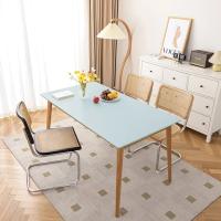 Mantel De PU Negro Impermeable Y Antiaceite Para 6 Sillas Estilo Moderno Para Sala De Estar Y Café Tapete De Mesa Sólido Resistente Al Polvo - details 14