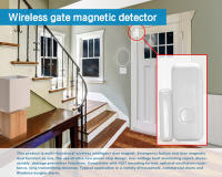 Detector De Puerta Inalámbrico GauTone 433MHz Para Sistema De Alarma Sensor De Ventana Con Alertas Para El Hogar - details 4