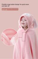 Toalla De Baño Para Niños Con Capucha De Coral Fleece Grueso Sin Pérdida De Pelo Ropa De Baño De Dibujos Animados Para Bebés - details 8