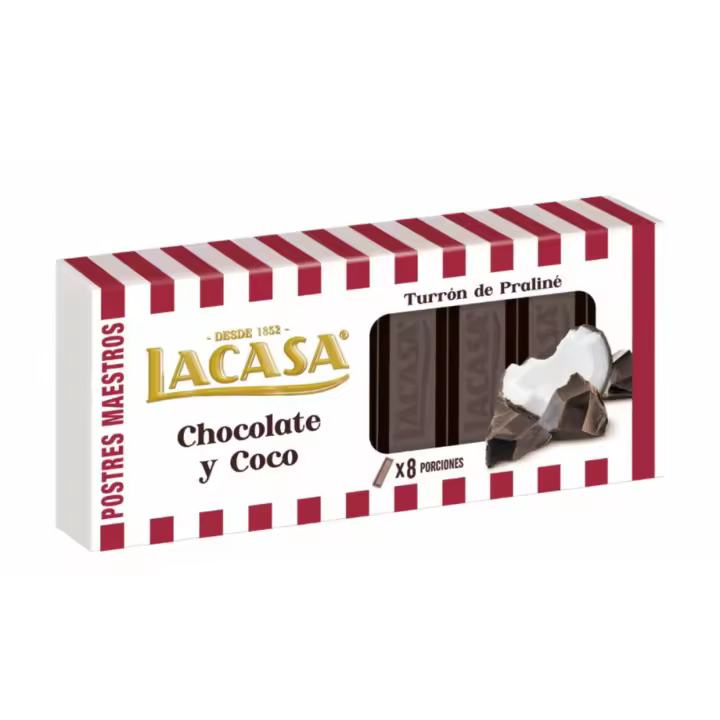 Lacasa Turrón de Chocolate y Coco 225 G - 1