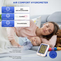 Medidor De Temperatura Y Humedad Digital LCD Estación Climática Doméstica Hygrometer Termómetro Electrónico Para El Hogar - details 3