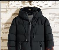 MOV Chaqueta De Algodón Grueso Para Hombre Con Capucha Estilo Casual Impermeable Y Cálida Para Otoño E Invierno Tallas Grandes Sólido - details 1