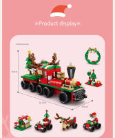Juego De Bloques De Construcción Navideño 6 En 1 Con Luz Vila De Invierno Creativa Casa DIY Bloques De Construcción Para Niños Regalo De Navidad - details 1