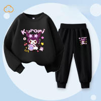 Conjunto De Ropa Infantil Sanrio Kuromi Para Niñas Primavera Suéter Con Cuello Redondo Y Pantalones Largos Dos Piezas Estilo Casual - details 3