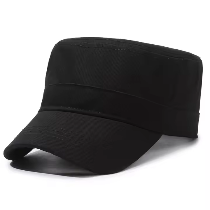 Casquillo militar del algodón, casquillo del cadete de la Escuela Militar, casquillo del estudiante, casquillo plano del algodón ajustable para los hombres y las mujeres - 1