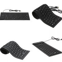 Teclado Móvil Mini 85 Teclas Flexibles Impermeables De Silicona Suave Para Juego Y Laptop Teclado Cableado USB Para MacBook Estilo Ergonómico Plegable - details 4
