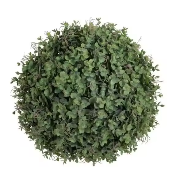 Tapidecor Planta Artificial Grande Bola Redonda 30 Cm Verde Jardín Exterior Sin Mantenimiento - 1
