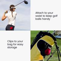 Bolsa limpiadora de pelotas de Golf, bolsillo portátil, arandela de bolas de Golf con Clips de plástico para limpiar bolas de Golf - details 1