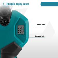 tijeras de podar eléctricas sin escobillas, podadora de árboles frutales, bonsái, recargable, 2 engranajes, bateríaFor  Makita de 18V, 30mm， tijeras,Con pantalla digital - details 8