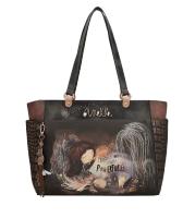 Bolso de hombro Anekke Dreamverse - Dos asas largas de hombro y mano - Compartimento principal con cierre de cremallera - Bolsillo exterior trasero y frontal con cremallerra - Tamaño grande - Ref. 39702-216 - Mide 41 x 26 x 15 cm - details 0