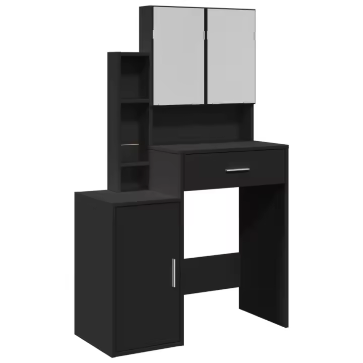 Tocador con mueble negro 80x35x132 cm - 1
