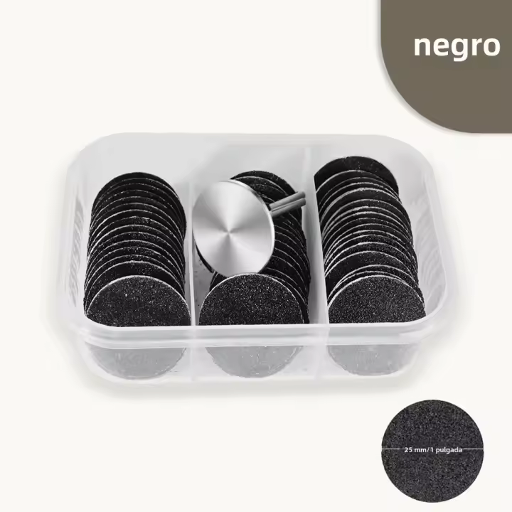 Kit De Papel De Hierro Para Pedicura Y Manicura 60pcs 80#120#180# Bits De Taladro Para El Cuidado Del Pies Y Uñas Remoción De Callos Y Cutículas - 1