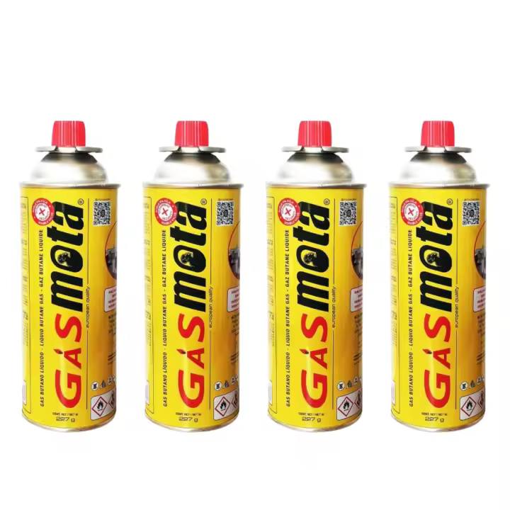 Cartucho Gas Camping MOTA 227g con Válvula de Seguridad | Pack 4 cartuchos Gas  | Compatible con Soplete y Cocina Portátil, Gas Eficiente y Seguro - 1