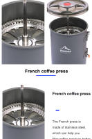 Widesea Tetera De Camping Con Presa Francesa Taza De Camping Para Senderismo Y Trekking Material De Aluminio Plegable - details 2