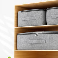 Nueva Bolsa De Almacenamiento Gris Grande Portátil Con Cierre De Doble Cara Y Ventana Transparente Para Organizar El Sótano Del Cama - details 5
