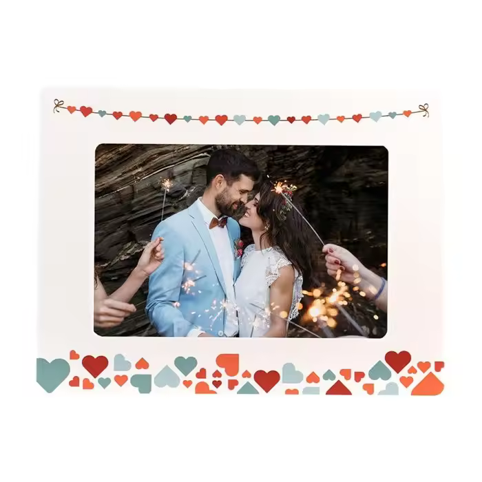 DEMARK MARCO CORAZONES IMPRESOS MATERIAL FOREX 10X15 HORIZONTAL MARCOS DE MADERA 15x20x1 Cms. - 1