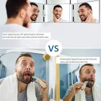 Espejo de 360 grados con la luz, espejo de 3 vías, oscurecimiento tricolor, espejo que afeita del LED, espejo del cosmet, espejo de la aptitud, espejo de la peluquería, una altura ajustable - details 3