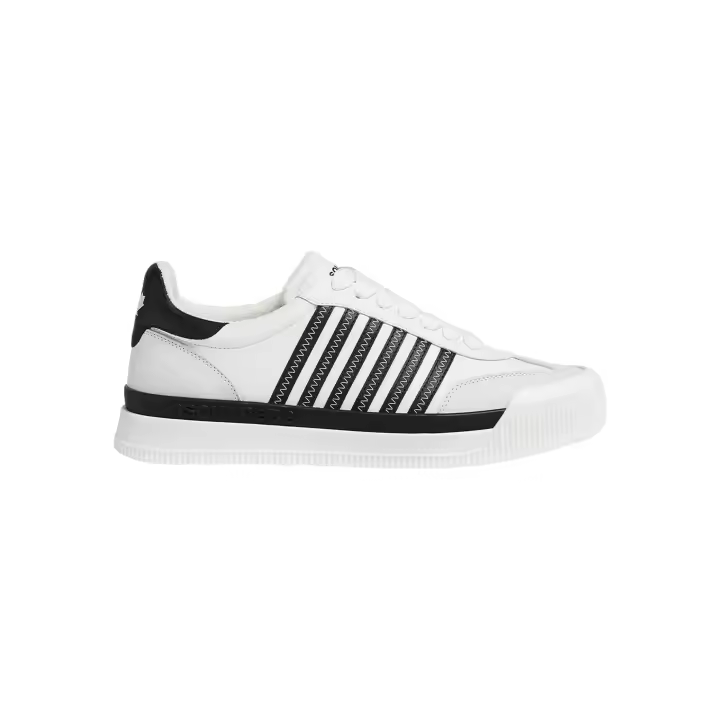 Zapatillas Deportivas DSQUARED2 New Jersey con Rayas Laterales Negras Color Blanco - 1