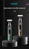 VGR Shaver Profesional Máquina De Afeitar Impermeable Para Barba Cuchilla Eléctrica Con LED Trimmer De Cabello Portátil Para Hombres V-360 Doble Cuchilla Con Dispositivo De Afeitar - details 0
