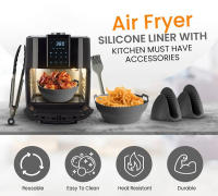 Juego De Accesorios Para Air Fryer Redondo Moldes De Silicona Repasadores De Horno Y Barbacoa Placa De Hornear Para Pizza Y Pastel - details 0